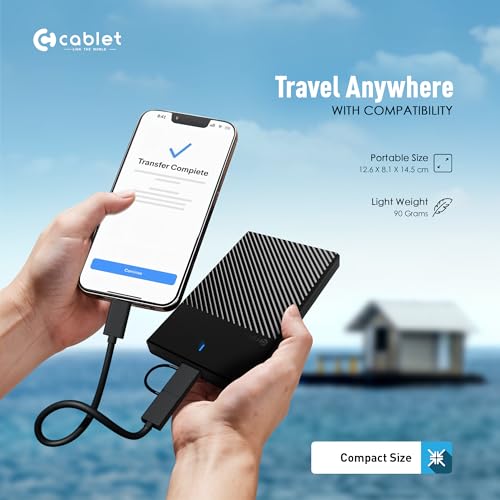 Image of Cablet 2.5 Inch SATA Type C 3.1 HDD /SSD 6GBPS Speed Portable External Enclosure, 7mm and 9.5mm, Tool-Free Design, Supports UASP Max 6TB (Type C)