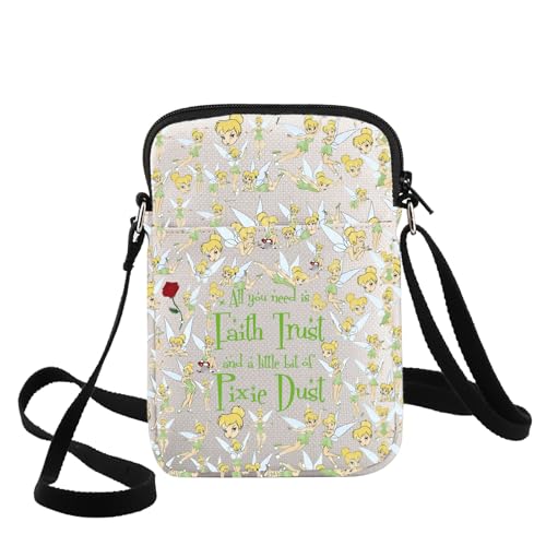G2TUP Princess Crossbody Bag Fairytale Fans Gift Faith Trust And Pixie Dust Fairy Shoulder Bag Princess Merchandise
