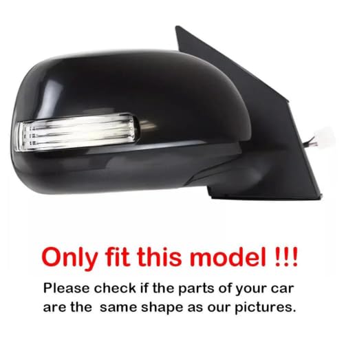 Couvercle rétroviseur pour RAV4 2009-2012 coque noir brillant - 2