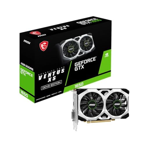 MSI GeForce GTX 1650 128-Bit HDMI/DP/DVI 4GB GDRR6 HDCP suporta DirectX 12 VR Ready OC Graphics Card (GTX 1650 D6 Ventus XS OCV3)