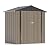 Patiowell 6x4 FT Storage Shed, Outdoor Metal Sheds with Lockable Door and Sloping Roof, Waterproof Outside Utility Garden Tool Shed with Breathable Vents for Patio Lawn Backyard, Brown