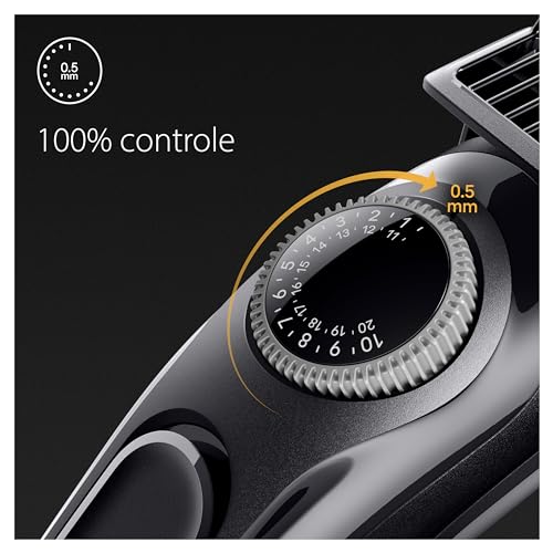 Braun Barttrimmer, Trimmer/Haarschneider Herren, Haarschneidemaschine mit ultrascharfer Klinge, 40 Längeneinstellungen, wiederaufladbar mit 50 Min. kabelloser Laufzeit, Geschenk Mann, BT3410