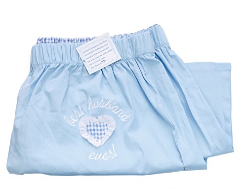 Ringelsuse Calzoncillo Tipo bóxer Short para Hombre Bordado Best Husband Ever algodón Azul Talla L