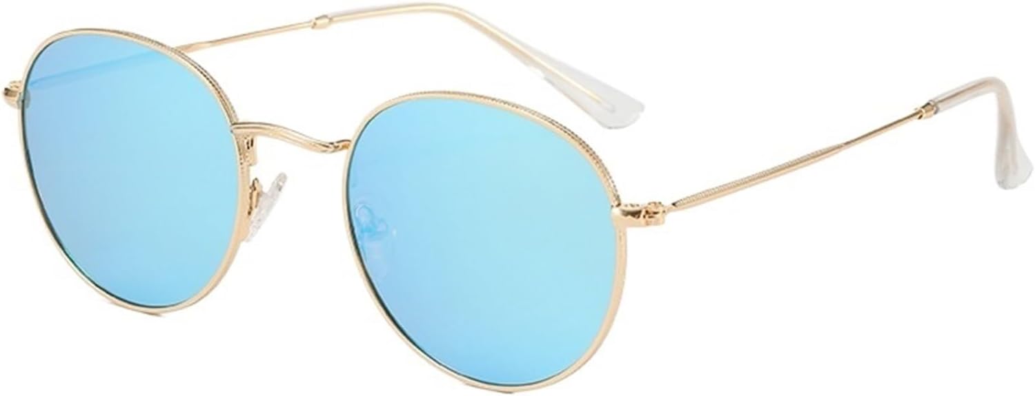 [チャ浩ンウー] トレンド サングラス 個性 メタル ラウンド フレーム サングラス ドライビング エッセンシャル 偏光サングラス(