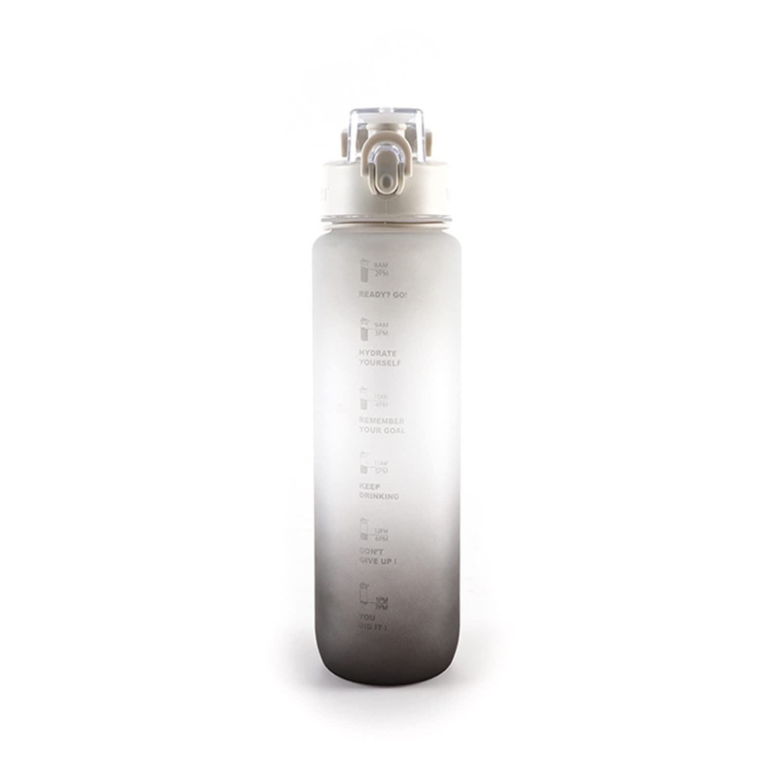Botella de Agua Motivacional de 1.0L de Gran Capacidad con Marcador de Tiempo Botella de Bebida plástica a Prueba de Fugas a Prueba de Fugas for Deportes al Aire Libre Fitness
