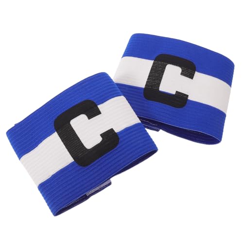 POPETPOP Brazalete de Capitán de Fútbol de Nylon Ajustable con Cierre de Contacto y Bordes Finamente Cosidos para Entrenamiento y Ligas Escolares 2 Piezas