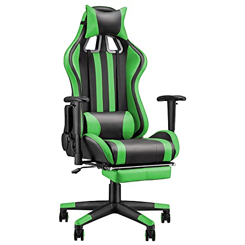 Sillas Gaming Soontrans Silla Gaming Ergonómica Sillas Gaming con Reposapies, Reposacabeza y Cojín Lumbar, Reposabrazos Ajustable,...