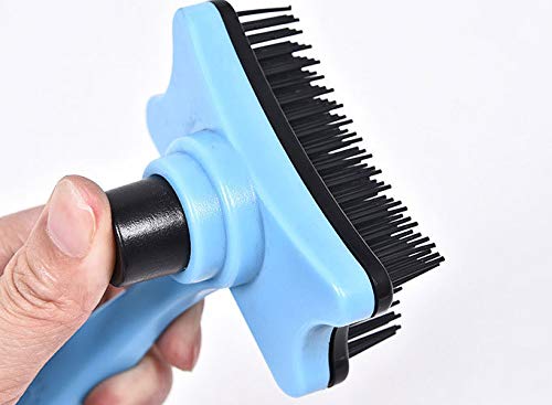 lwlesdec Self Cleaning Slicker Brush for Dogs and Cats,Pet Grooming Tool,Removes Undercoat,Shedding Mats and Tangled Hair,Dander,Dirt, Massages Particle,Improves Circulation (Pink)