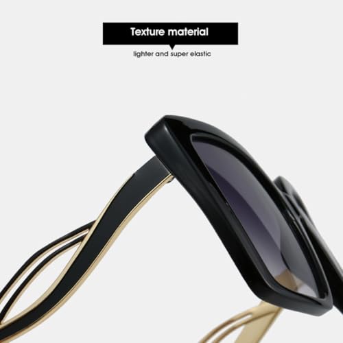 Lunettes de soleil rétro léopard dégradées carrées avec protection UV400 - 4