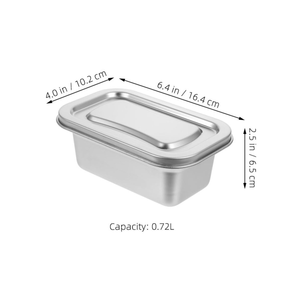 PATKAW 3 Stück Gefrierbox aus Edelstahl mit Deckel, Silber