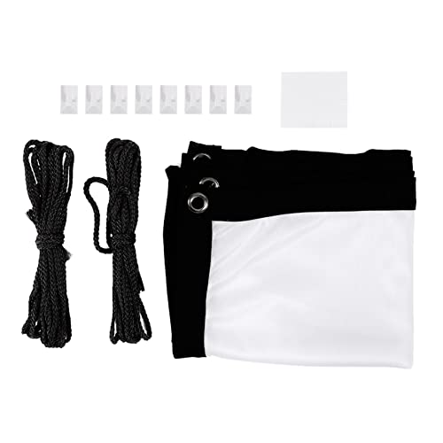 Écran de projection pliable anti-plis en polyester épais de 152,4 cm blanc 16:9