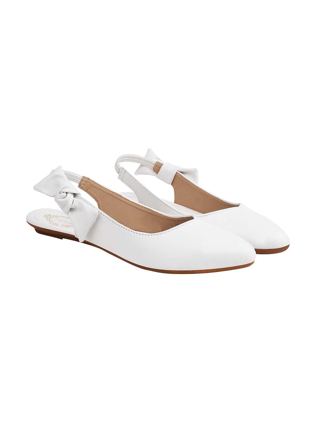 shoetopia Casual Side Bow Detailed White Flat Belly for Women & Girls-EU37-picture-22