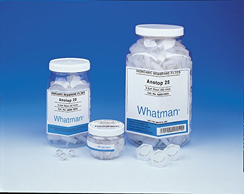 Whatman 6809-2012 Anotop 25mm Syringe Filter, 0.1µm (Pack of 50)