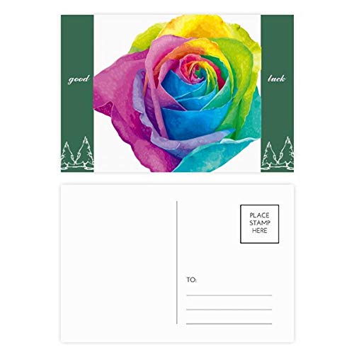 Cartes postales Arc-en-Gay Fleur LGBT pour envoyer des voeux de bonne chance à vos proches