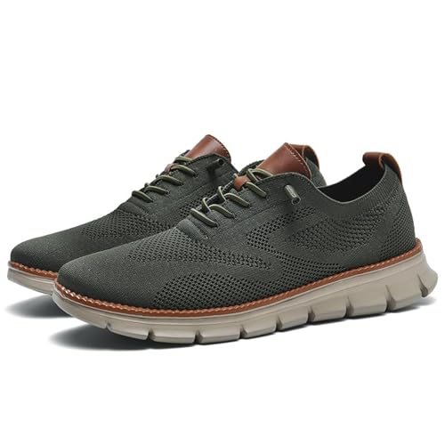 Mens Casual Dress Shoes,Breathable Lightweight Sports Shoes Mesh Shoes,Oxfords Lace Up Business Walking Shoes