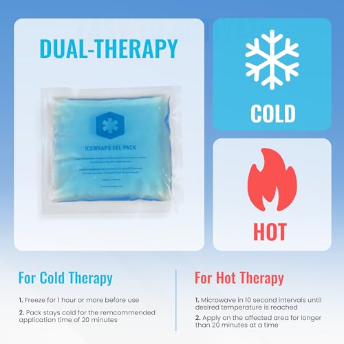 Image of ICEWRAPS Reusable Ice Packs Compact 3 x 3 inches, Soft Cooling Pack, 12 Pack