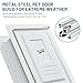 Dog Door for Wall Steel Frame, Telescoping Tunnel & Double Food-Grade Silicone Flaps Pet Door, Doggy Doors with Secure Lock (Pets Up to 40 lbs) - Medium