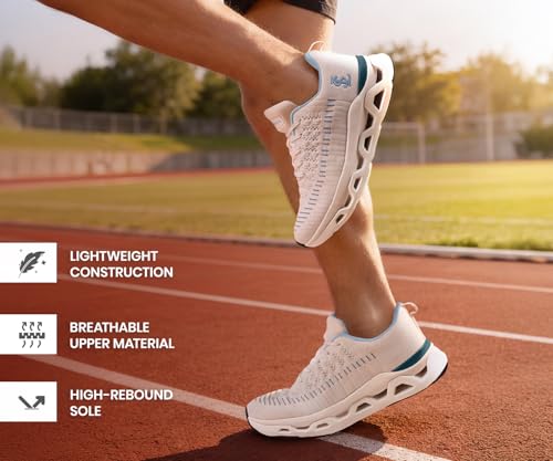 Image of LOUIS STITCH Men's Lightweight Knitted Athleisure Sport Shoes | Casual Lace-Up Sneaker and Athleisure Wear | Perfect for Casual, Gym & Travel Wear | LS-AT-RFKN