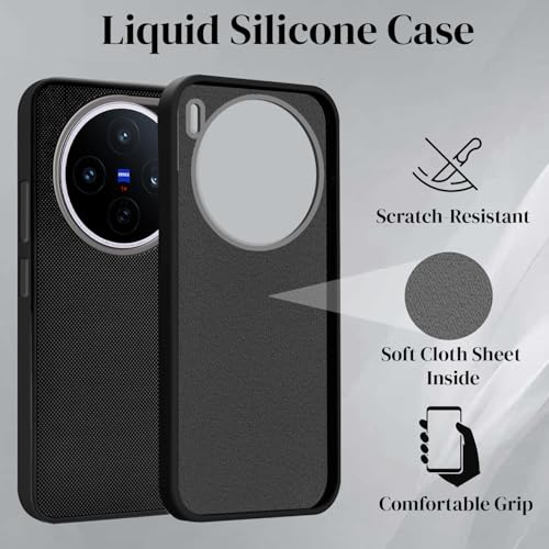 Image of Jkobi Rubberised Back Cover Case for Vivo X200T (Textured Grip Design | Micro-Fiber Cloth Inside | Slim and Light Weight | Soft Touch and Feel)