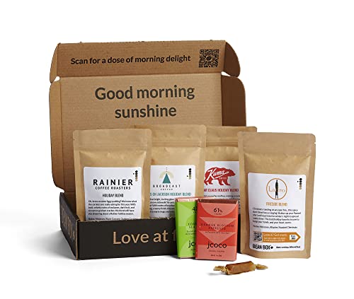 Bean Field Winter Espresso Sampler | Connoisseur Espresso Reward Basket | Specialty Espresso Presents for Ladies and Males | Winter Presents for Her | Care Package deal | Freshly Floor Espresso | 6 Piece Selection Set
