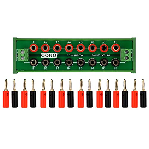 Multiprise CC rail DIN anti-court-circuit avec module distribution prise banane 2x8 positions