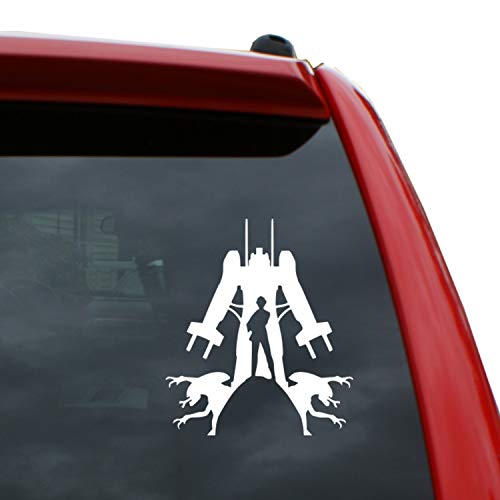 Black Heart Decals & More Aliens - Ripley and Xenomorphs Vinyl Decal Sticker | Color: White | 5" Tall