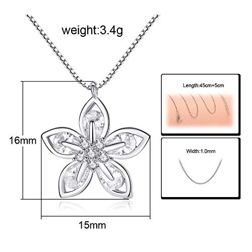 Collier de fleurs pendentif créatif à cinq pétales découpés, cadeau idéal - 3