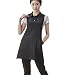 Salon Professional Barber Shop Collar Hair-cutting Apron, Colorfulife® Adult Hair Cutting Coloring Styling Aprons with Pocket Hairdresser Stylist Adjustable Working Clothes Boutique Hair Clothing Hairdressing Wrap T015 (Black)