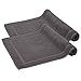 Komfortec Badvorleger Set 2 Teilig, Frottee Duschvorleger, Waschbar Duschmatte & Badteppich, 800 g/m² &100% Baumwolle, Saugfähig & Schnelltrocknend, 50 x 80 cm, Anthrazit Grau