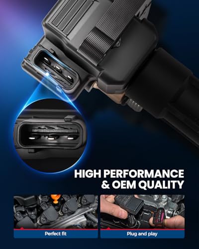 Image of KAX 4 Ignition Coils & 4 Spark Plugs Set for Subaru Impreza 2011-2014 2.5T | (w /Magnetic Swivel Spark Plug Socket) Fits WRX STI 2015-2018, Forester 2011-2013 2.5T, Legacy 2010-2012 2.5T, Replaces UF665