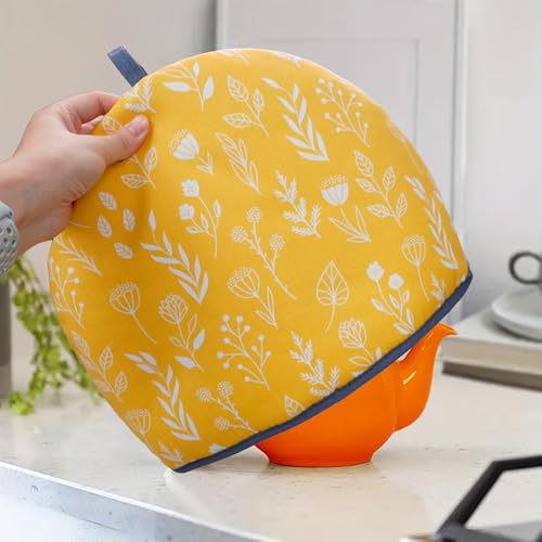 Tea Cosy Teapot Cover Warmer for Small Medium Large Tea Pot Cosies 6 cups Insulated Novelty 35x27x3 cm Large Funny Gift Birthday Christmas Kitchen Home Gift Retro Meadow