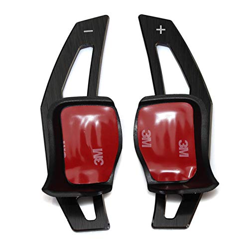 HEZHOUJI Paletas de mudança, design do carro acessório de carro para golfe 6 MK6 GTI Jetta MK5 Polo Passat B6 CC Scirocco R36 R20 volante palhetas de mudança de alumínio, preto