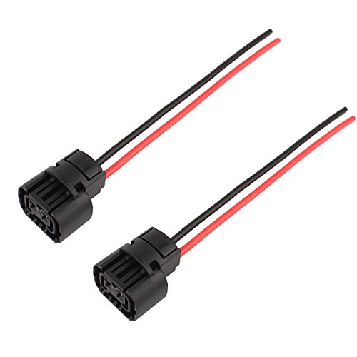 TOMALL 5202 2504 PS24W H16 Female Connector Pigtail Wiring Harnesses for Fog Light DRL Replacement Socket