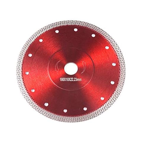 KingBra 7 Inch Cutting Diamond Saw Blade, Ultra Thin Tile 180mm Diamond Cutting Disc for Cuting Porcelain Tiles Granite Marble Ceramics (180x10x1.6x22.23mm) Cover