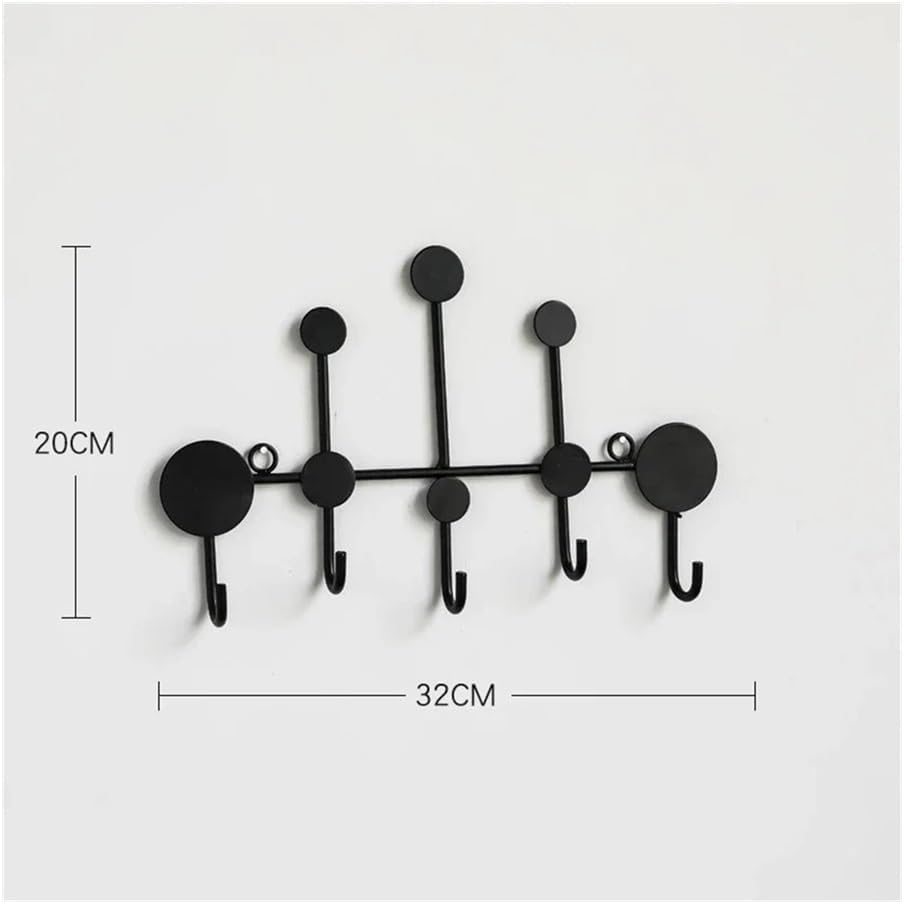 Hat Rack for Wall 1pc Nordic Creative Wall Hook for Storage, Keychain, Fitting Room Coat Hook, Home Decor, Entrance, Black, Golden(Black)
