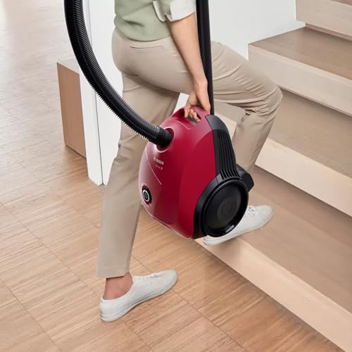 Miniatura 3 de Bosch - Aspirador De Trineo Con Bolsa, Serie 2, 600 W, 3.5 Litros, 80 Db, Rojo, Bgbs2rd1h