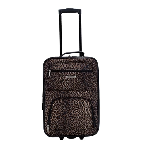 Image of Rockland Fashion Softside Upright Luggage Set, Leopard, 2-Piece (14 /19)