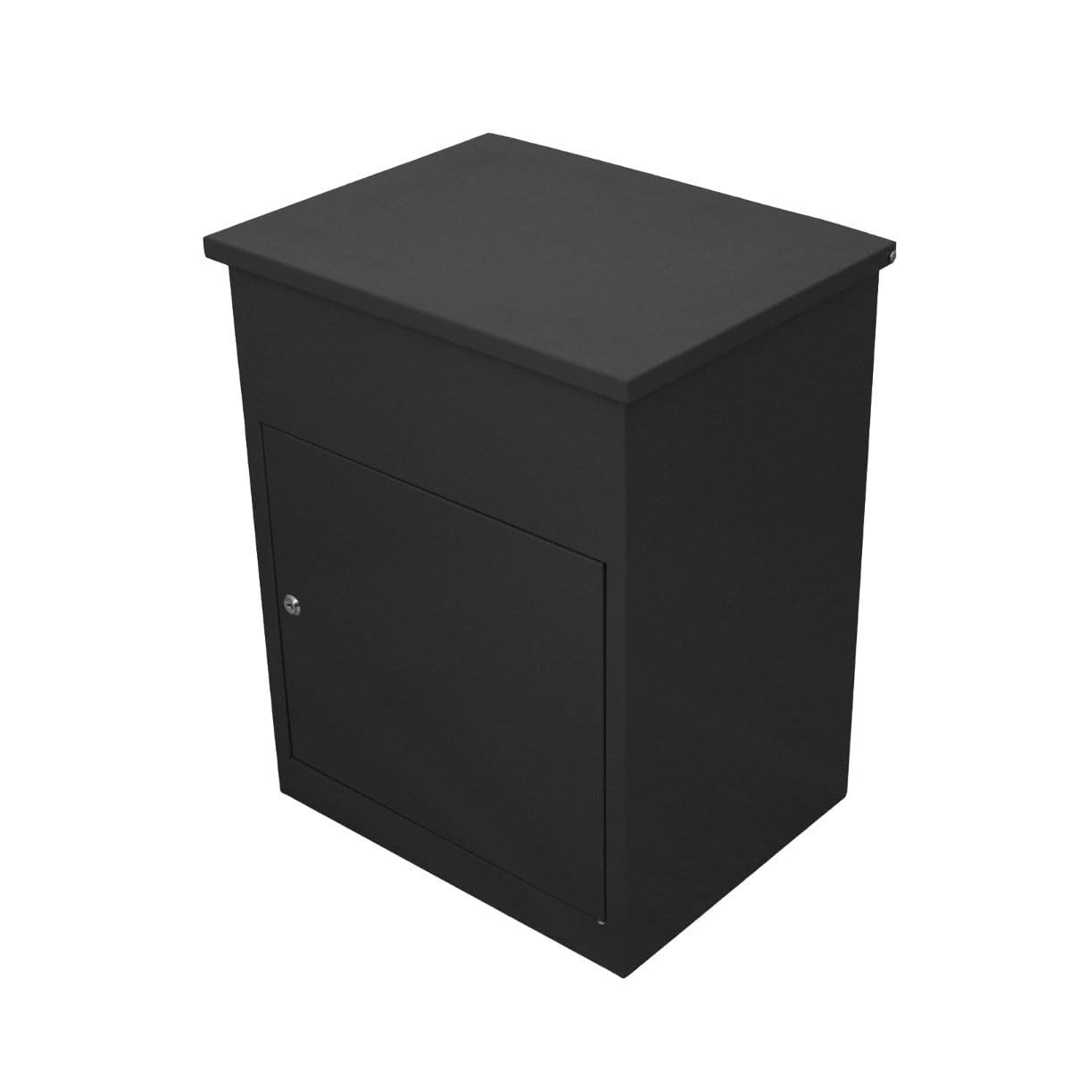 Buzón de Correo Negro para Paquetes Montado en la Pared Seguro Buzón de Correo Inteligente para Exteriores Resistente a la Intemperie Acero Galvanizado | 6 Llaves | 58 x 36 x 46cm