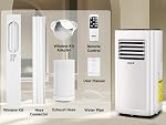 3 in 1 Portable Air Conditioner, 10000 BTU Air Cooler, Cooling, Dehumidifier, Fan, Sleep Model, Free Standing AC Unit with Remote Control, Air Conditioner Portable for Room/Office/Bedroom