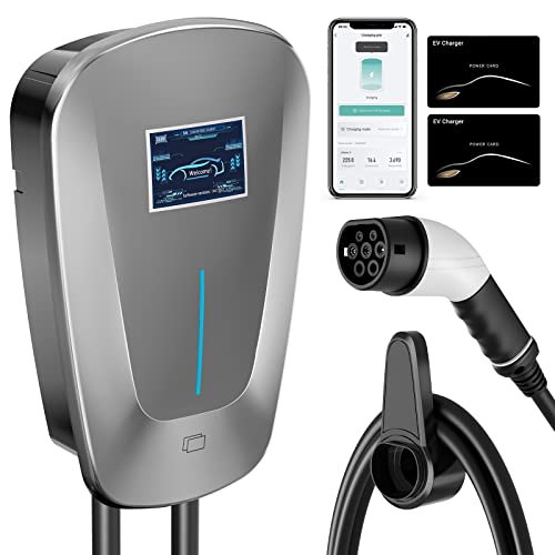 Wallbox CopperSB - Chargeur Voiture électrique Intelligent 22kW, Contrôle Via App Et RFID, Intérieur/extérieur