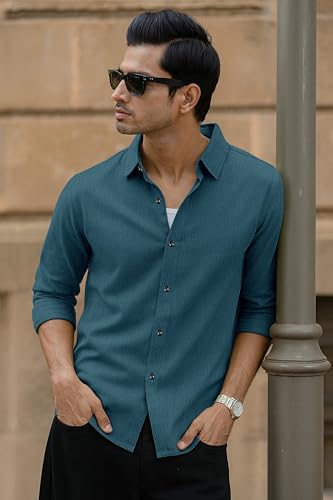 Image of Popcorn Textured Shirts for Men Morpich L