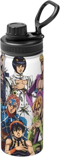 ジョジョの奇妙な冒険 水筒 真空断熱 保温 保冷 スポーツボトル 人気 ステンレスボトル スポーツ飲料対応 漏れない 直飲み530ml 男の子 女の子 おしゃれ 大人 子供