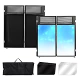 Topteng Portable DJ Facade Booth with Black/White Lighting Scrims, 42