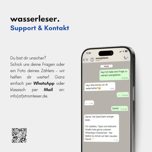 wasserleser WLAN Wasserzähler auslesen & Wassersensor zum Nachrüsten, Echtzeit Verbrauchsüberwachung, App Analyse, Home Assistant, Leckage Erkennung mit Wasseralarm, Wassermelder