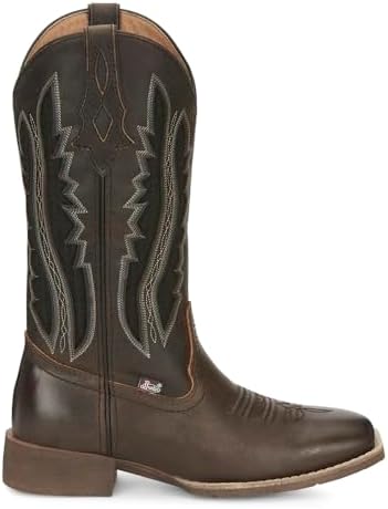 Justin Boots Womens Jaycie 11" Square Toe Casual Boots Mid Calf Low Heel 1-2" - Brown - Size 10 B | Image 2
