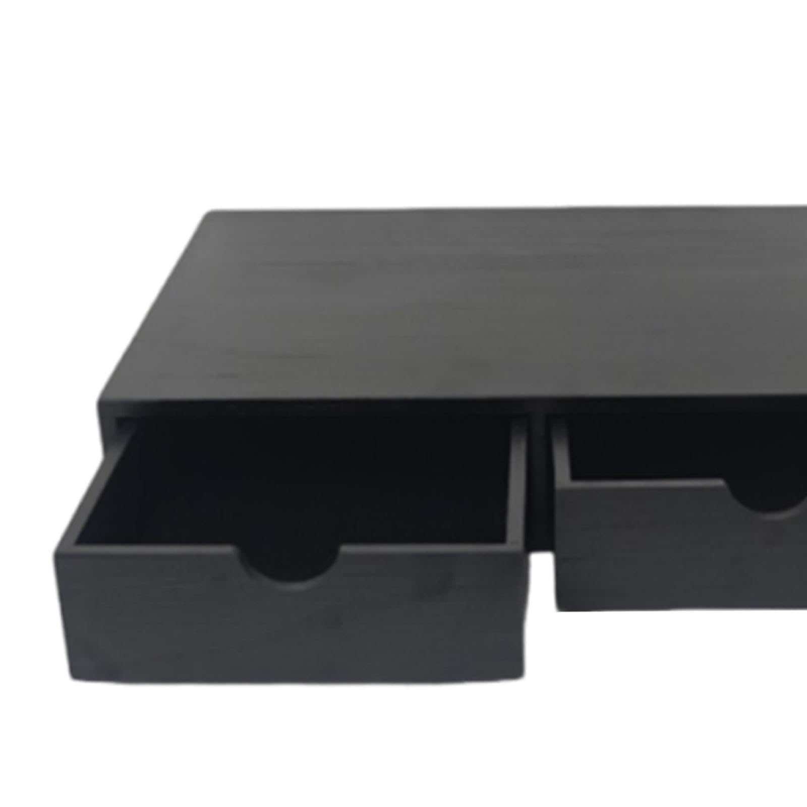 Multifunktionale Aufbewahrungsbox für Kaffeekapseln Aus Holz, Ideal Als Organizer für Kaffee Und Tee, Espresso Zubehör für Bar Und Zuhause, Schwarz