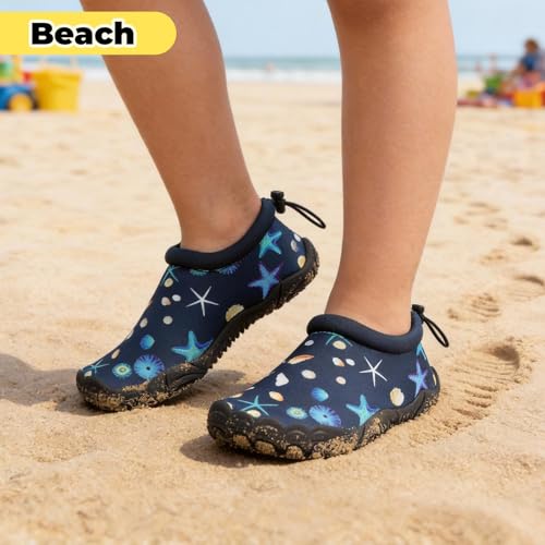 Image of Mishansha Kids Water Shoes Quick-Dry Wide Toe Box Non-Slip Barefoot Shoes Beach Pool Swim Shoes