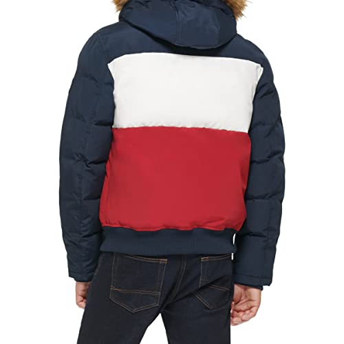 Image of Tommy Hilfiger Men's Arctic Cloth Quilted Snorkel Bomber Jacket (Standard and Big & Tall)