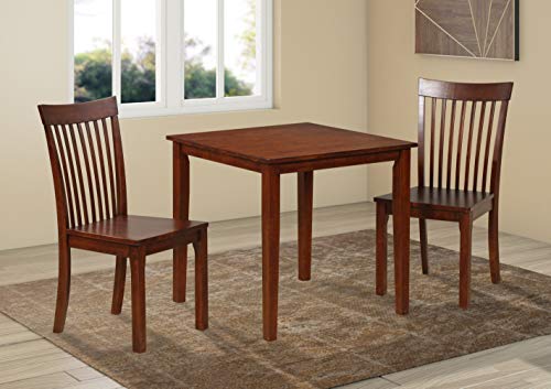 Kings Brand Furniture - Kurmer Square Solid Wood Dining Room Kitchen Table, Cappuccino #TOP2