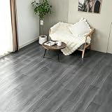 SOFAMIRE フロアマット 木目 グレー 防水 江户間4.5畳 厚め1.8mm-フローリングカーペット 置くだけ 防火 床保護 床暖房対応 室内 自由にカットできる（幅1m×長さ7m）